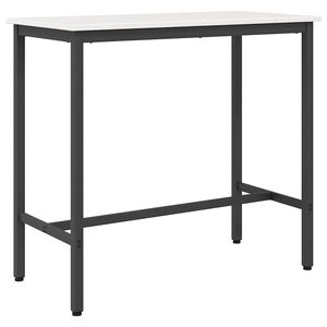 vidaXL miza Bela 100 x 50 x 91 cm Inženirski les in jeklo