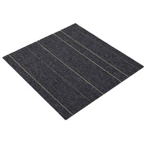vidaXL Preproga plo&scaron;čica Temno siva s črtami 50 x 50 cm 20 kos