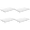 vidaXL Lebdeče police 4 kosi visok sijaj bele 40x23,5x3,8 cm MDF