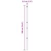 vidaXL Ograjni stebri 7 pcs srebrna Ø32mm 190 cm Pocinkano jeklo