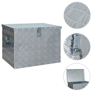 vidaXL Aluminijasta &scaron;katla 610x430x455 mm srebrna