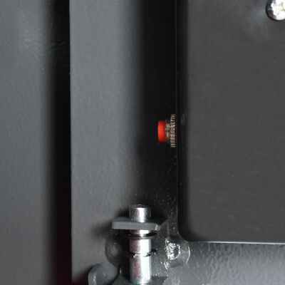 vidaXL Digitalni sef na prstni odtis temno siv 35x25x25 cm