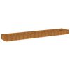 vidaXL Vrtna visoka greda 579x100x36 cm corten jeklo