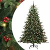 vidaXL Umestno božično drevo Zelena 240 cm PVC, kovina in plastika