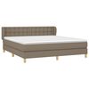 vidaXL Box spring postelja z vzmetnico taupe 160x200 cm blago