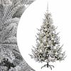 vidaXL Umetna božična jelka z bučko 120 cm 150 LED Toplo bela