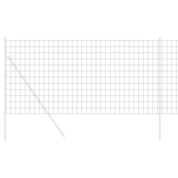 vidaXL Evropska ograja Siva 1 x 10 m PVC prevlečen železo