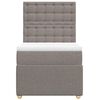 vidaXL Box spring postelja z vzmetnico taupe 100x200 cm blago