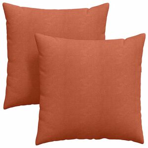 vidaXL Blazine za kavč 2 pcs Rdeče oranžna 60 x 60 cm Žametna tkanina