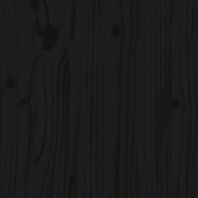 vidaXL Posteljni okvir z vzglavjem črn 200x200 cm trden les