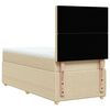 vidaXL Box spring postelja z vzmetnico krem 100x200 cm blago