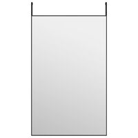 vidaXL Ogledalo za vrata črno 50x80 cm steklo in aluminij