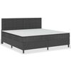 vidaXL Boxspring postelja temno siva iz blaga 200x200 cm