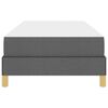 vidaXL Postelja z vzmetnico Temno siva 80 x 200 cm blago