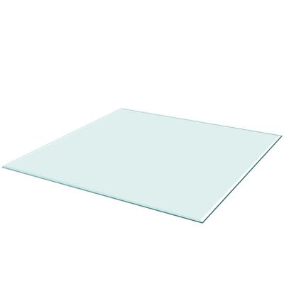 vidaXL Površina za Mizo Kaljeno Steklo Kvadratne Oblike 800x800 mm