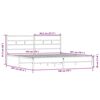 vidaXL Kovinski posteljni okvir brez vzmetnice sonoma hrast 193x203 cm