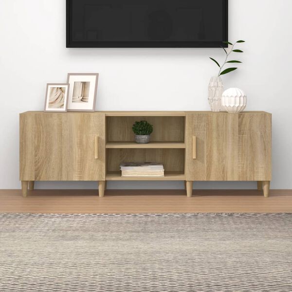 vidaXL TV omarica sonoma hrast 150x30x50 cm konstruiran les