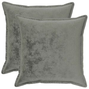 vidaXL Prevleka za blazino 2 pcs HOUTEN Temno siva 55 x 55 cm Flanel