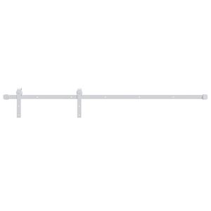 vidaXL Komplet opreme za drsna vrata 200 cm jeklo bele barve