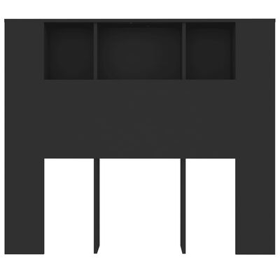 vidaXL Vzglavna omarica črna 120x18,5x102,5 cm