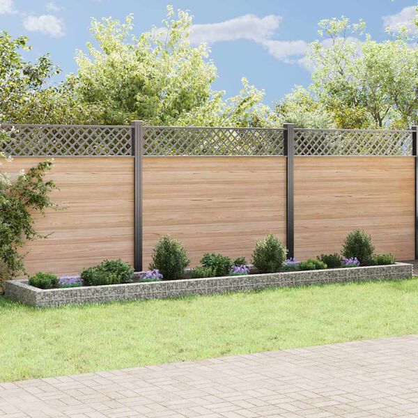 vidaXL Visoka greda gabion pocinkano jeklo 500x100x20 cm