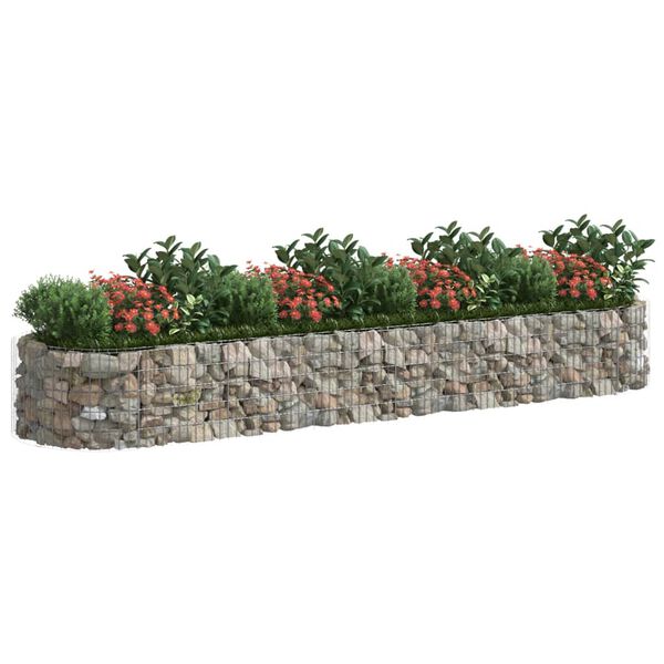 vidaXL Visoka greda gabion pocinkano železo 400x100x50 cm