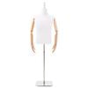 vidaXL Nastavljiv maneken 160-232 cm z osnovo Mo&scaron;ki PP Bela