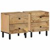 vidaXL Nočna omarica 2 kosa 40x33x46 cm trdna borovina