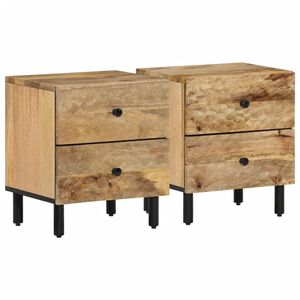 vidaXL Nočna omarica 2 kosa 40x33x46 cm trdna borovina
