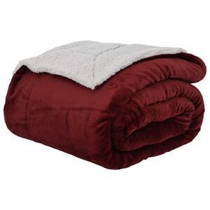 vidaXL Odeja Bordeaux rdeča 130 x 150 cm 1 kg Flis