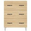 vidaXL Visoka komoda sonoma hrast 69,5x34x180 cm inženirski les