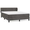 vidaXL Box spring posteljni z vzmetnico temno siv 140x190 cm žamet