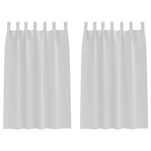 vidaXL Zavese za zatemnitev z obroči 2 kos Bleda siva 175 x 140 cm