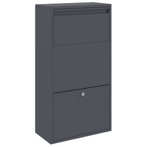 vidaXL &Scaron;katla za dostavo z vrati Antracit 44 x 22 x 82 cm Jeklo