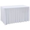 vidaXL Raztegljiva pregrinjala za mizo 2 kosa 243x76x74 cm bela