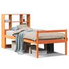 vidaXL Knjižna postelja brez vzmetnice vo&scaron;č. rjava 75x190 cm trden les