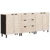 vidaXL Strani &scaron;al 3 kos 60 x 33 x 75 cm Masiven les manga
