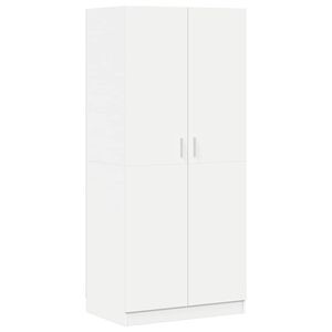 vidaXL Garderobna omara bela 80x52x180 cm iverna plo&scaron;ča