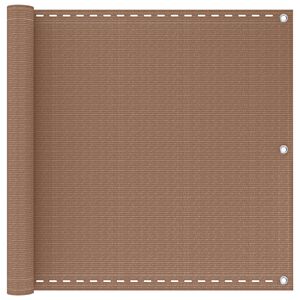 vidaXL Balconska mreža 75 x 700 cm HDPE in aluminij Pravokotna Taupe