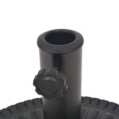 vidaXL Podstavek za senčnik okrogel črne barve 29 kg