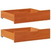vidaXL Predal za posteljo 2 kosa rjava 75x55x17 cm trdna borovina