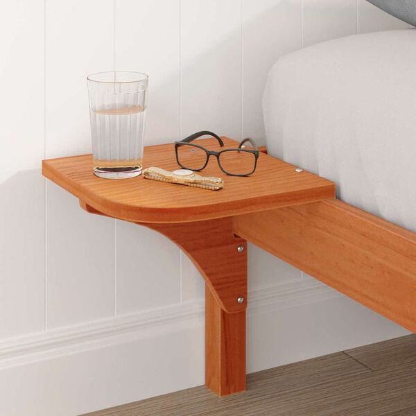 vidaXL Konstrukcija postelje Voskast rjav 140 x 190 cm