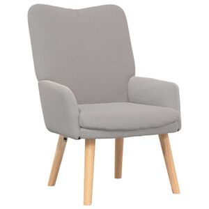 vidaXL fotelj Svetlo siva 63 x 67 x 94 cm Volnena tkanina in vezan les