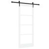 vidaXL Drsna vrata ORKDAL Bela 83 x 202 cm Trden borov les in steklo