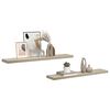 vidaXL Stenske police 2 kosa barva hrasta 120x23,5x3,8 cm MDF