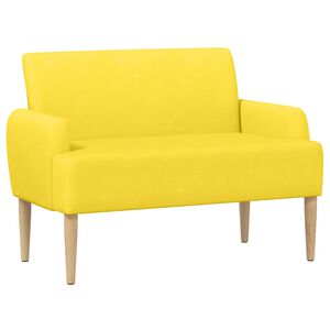 vidaXL Dvojnica s gumbi Svetlo rumena 116 x 67 x 81 cm Žametna tkanina