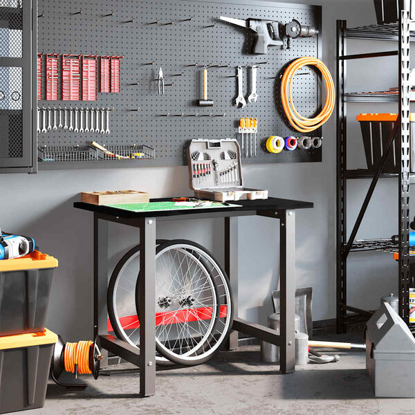 vidaXL Delovna miza temno rjava 100x60x81,5 cm trdna hrastovina