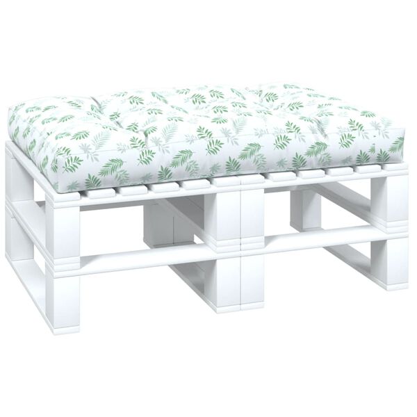 vidaXL Blazina za kavč iz palet vzorec listja 120x80x12 cm blago