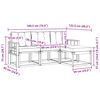 vidaXL Zunanja garnitura za sedenje z blazino 4 pcs Naravna in smetana