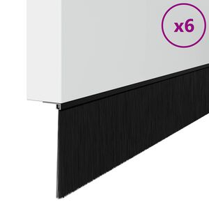 vidaXL Skrbniki za vrata z vijaki 6 pcs Črna 100 cm